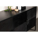  Coaster Furniture Riddell 959631 4-door Wood Reeding Accent Cabinet - Matte Black IMAGE 12