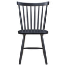 Coaster Furniture Hollyoak 183042 Windsor Wood Dining Side Chair - Black (Set of 2) IMAGE 2