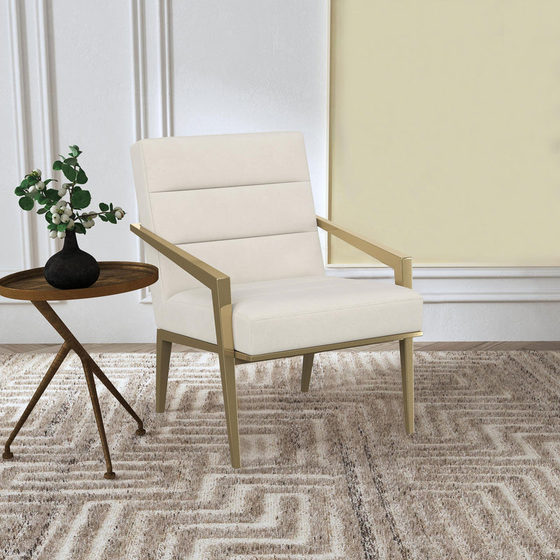 Coaster Furniture Kirra 903143 Upholstered Metal Arm Accent Chair - Cream IMAGE 10