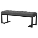  Coaster Furniture Mesa 907516 Boucle Upholstered Tufted Accent Bench - Charcoal IMAGE 3