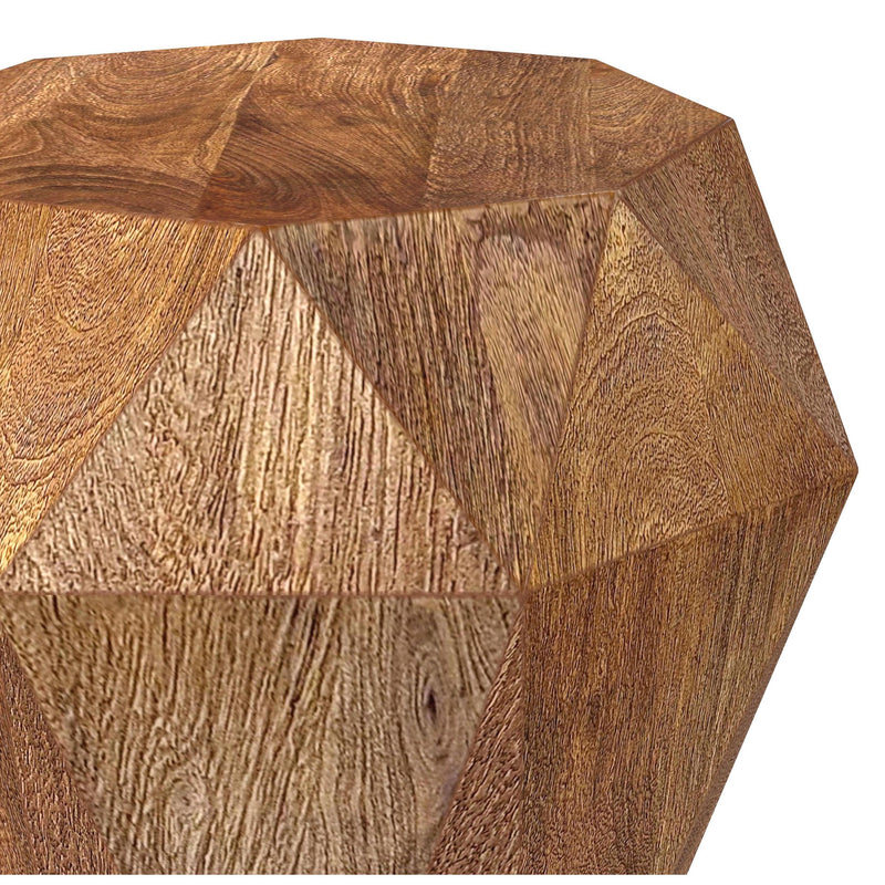  Coaster Furniture Jacinto 931158 Octagonal Solid Mango Wood Side Table - Natural Brown IMAGE 4