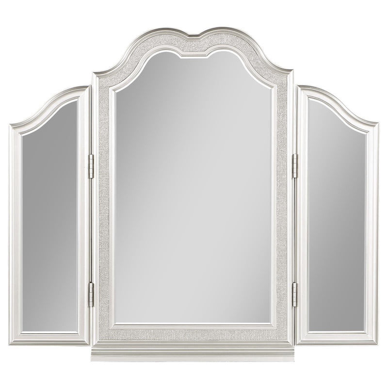  Coaster Furniture Evangeline 223397-SET 4-drawer Vanity Set with Stool - Silver Oak IMAGE 8