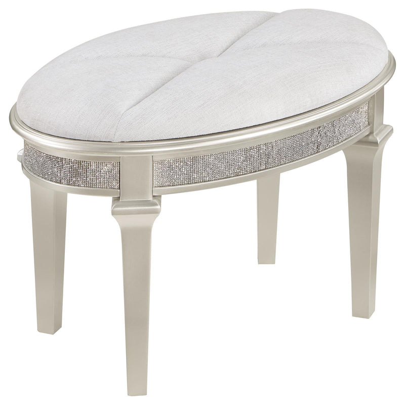  Coaster Furniture Evangeline 223397-SET 4-drawer Vanity Set with Stool - Silver Oak IMAGE 9
