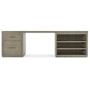 Hooker Furniture 6150-10922-85 Linville Falls 96" Desk with One File and Open Desk Cabinet IMAGE 3