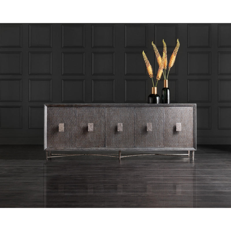 Hooker Furniture 628-85106-96 Melange Keenan Five Door Credenza IMAGE 4