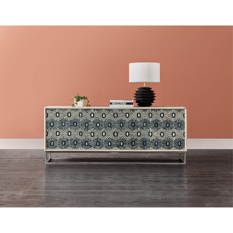 Hooker Furniture 628-85111-02 Melange Whitmore Four Door Credenza IMAGE 4