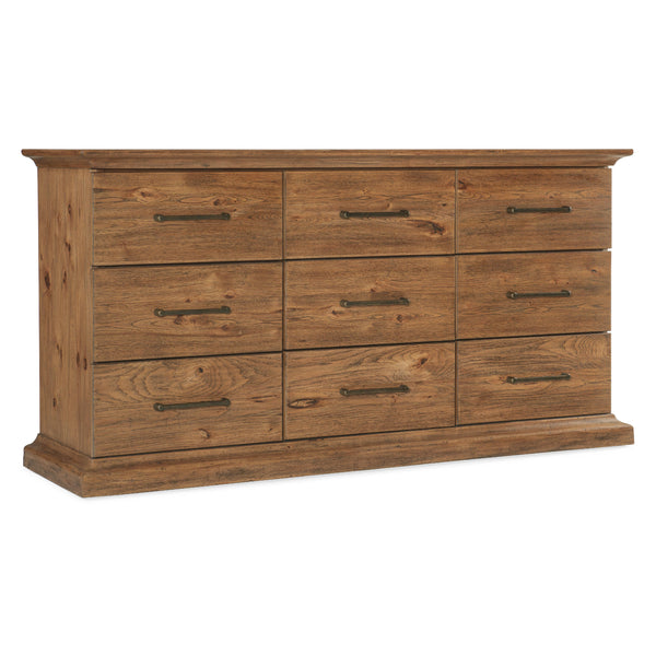 Hooker Furniture 6700-90202-80 Big Sky Nine Drawer Dresser IMAGE 1