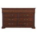 Hooker Furniture 6750-90302-85 Charleston Nine-Drawer Dresser IMAGE 2