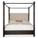 Hooker Furniture 6950-90466-99 Retreat Pole Rattan King Upholstered Poster Bed withCanopy IMAGE 2