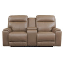 Leather Italia USA EH310 Bryant Loveseat - Console 2P 1001LV Taupe IMAGE 2