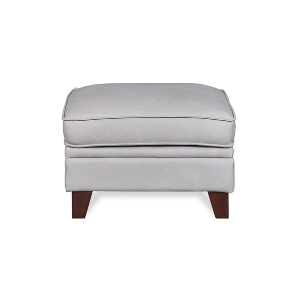 Leather Italia USA 5313 Stanton Ottoman 9305S Grey Leather-Split IMAGE 1