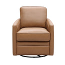 Leather Italia USA 6773 Turner Chair - 360 Swivel + Glider 1110S Camel IMAGE 1