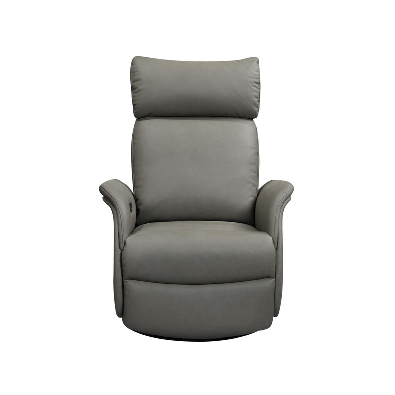 Leather Italia USA E1114 Tracy Chair - Swivel + Glider W9507LV Medium Grey IMAGE 2