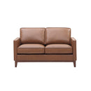 Leather Italia USA 6803 Weston Loveseat 1015S Highland Saddle Leather IMAGE 1