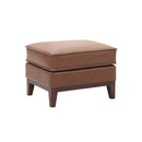 Leather Italia USA 6803 Weston Ottoman 1015S Highland Saddle Leather IMAGE 2