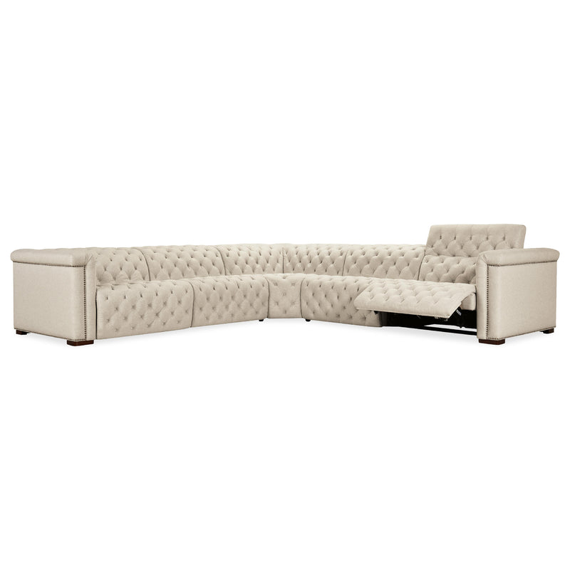 Hooker Furniture SS435-5PC3-414 Savion Deux 5 Seat Sectional with Power Headrests and 3 Power Recliners IMAGE 6
