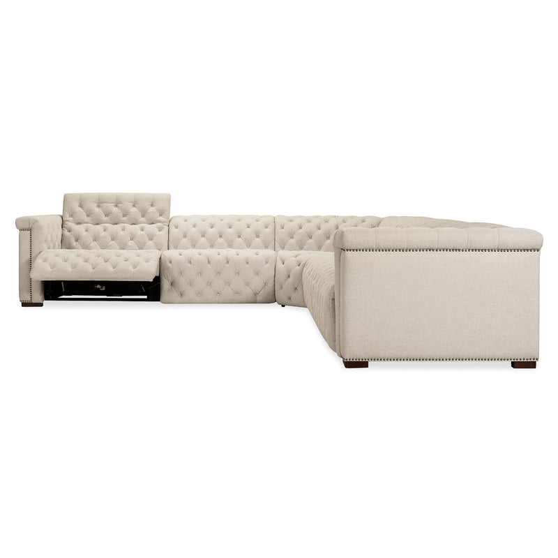 Hooker Furniture SS435-5PC3-414 Savion Deux 5 Seat Sectional with Power Headrests and 3 Power Recliners IMAGE 7