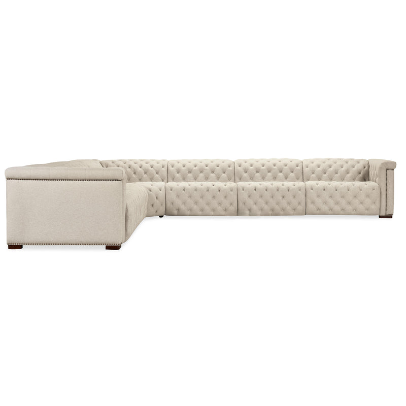 Hooker Furniture SS435-6PC3-414 Savion Deux 6 Seat Sectional with Power Headrests and 3 Power Recliners IMAGE 6