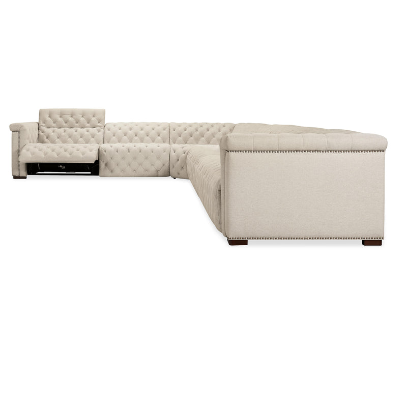 Hooker Furniture SS435-6PC3-414 Savion Deux 6 Seat Sectional with Power Headrests and 3 Power Recliners IMAGE 7