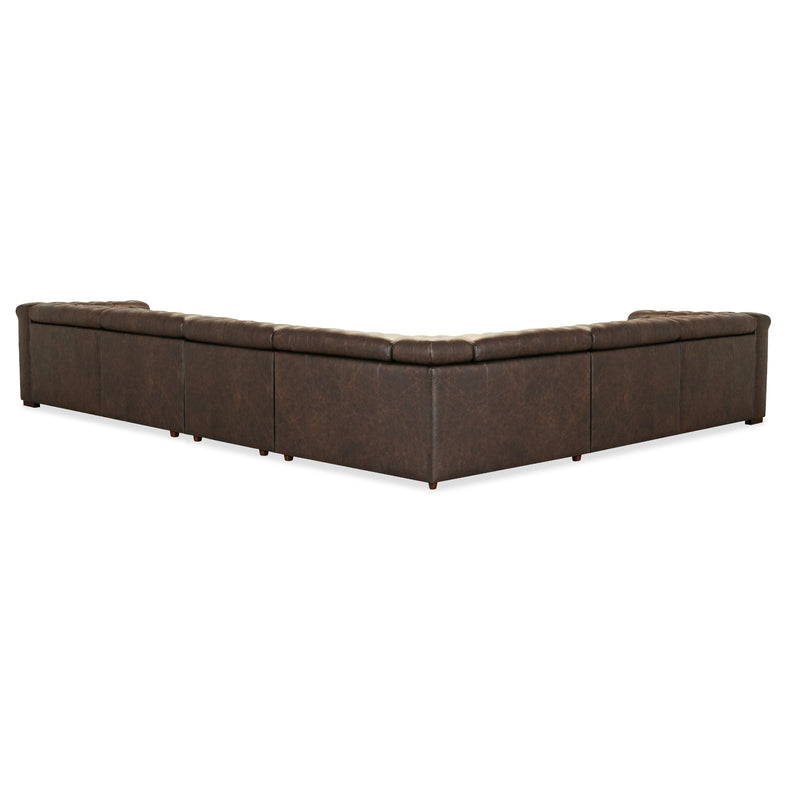 Hooker Furniture SS435-6PC4-089 Savion Deux 6 Seat Sectional with Power Headrests and 4 Power Recliners IMAGE 3