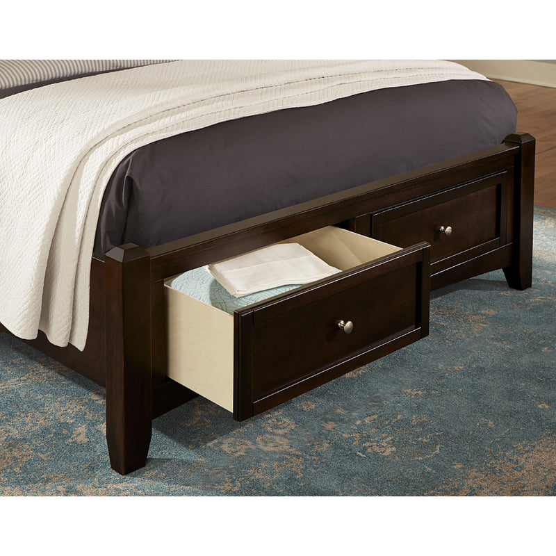 Vaughan-Bassett Bonanza BB27 Queen Mansion Storage Bed - Merlot IMAGE 2