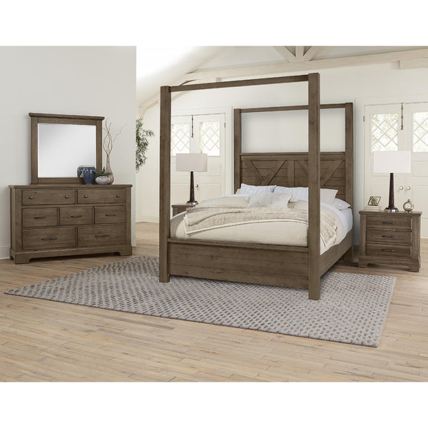 Artisan & Post Cool Rustic 170 King Poster Bed - Mink IMAGE 1