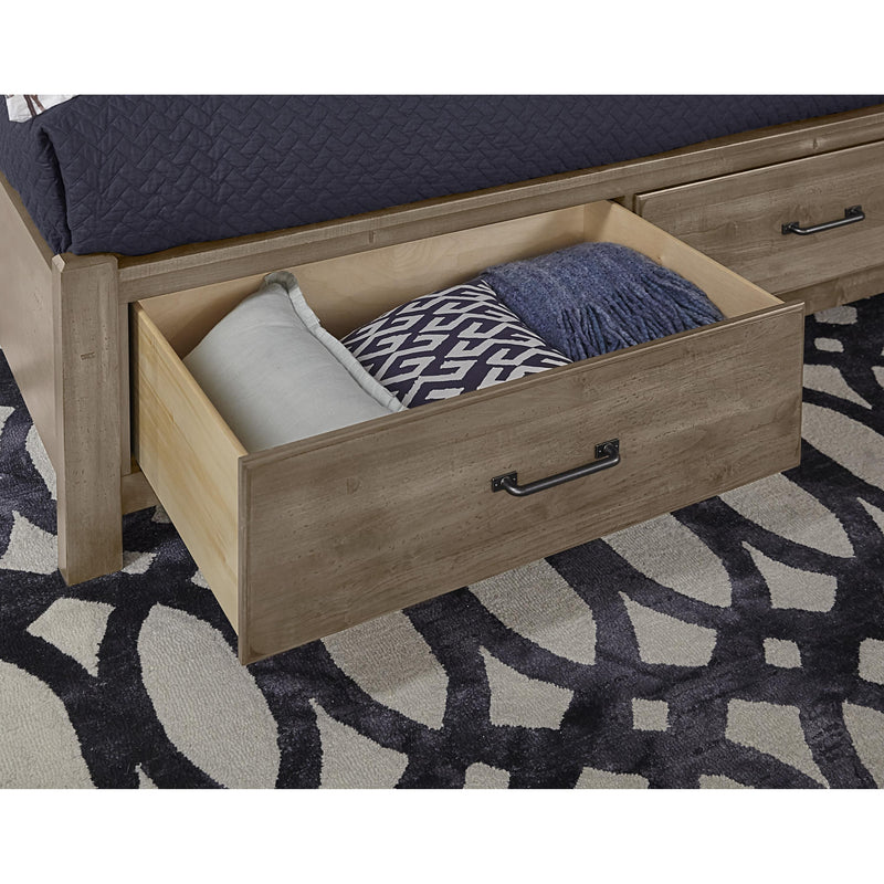 Artisan & Post Cool Rustic 172 King X Bed with Footboard Storage - Stone Grey IMAGE 2