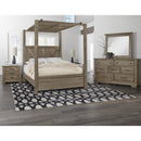Artisan & Post Cool Rustic 172 Queen Wood Panel Canopy Bed - Stone Grey IMAGE 2