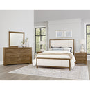 Artisan & Post Crafted Cherry 151 King Upholstered Bed with White Fabric - Medium Cherry IMAGE 3