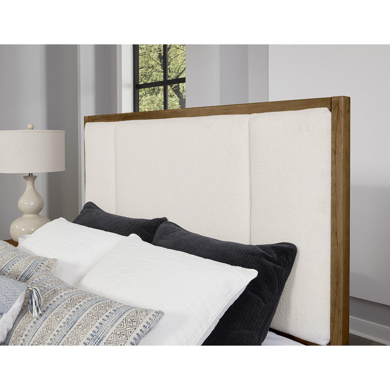 Artisan & Post Crafted Cherry 151 Queen Upholstered Bed with White Fabric - Medium Cherry IMAGE 4