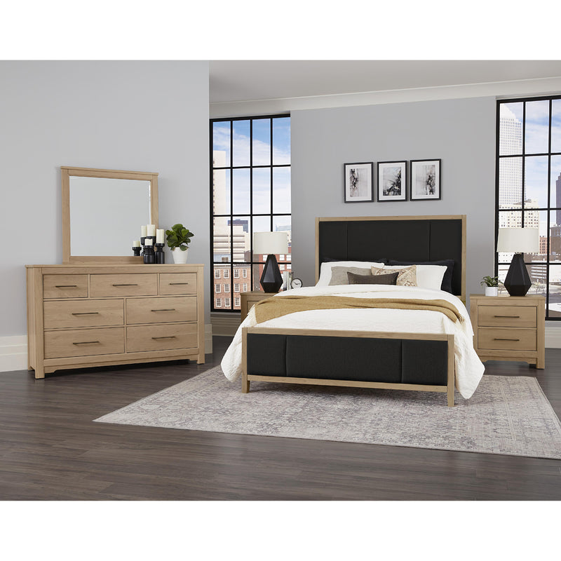 Artisan & Post Crafted Cherry 154 King Upholstered Bed with Black Fabric - Bleached Cherry IMAGE 2