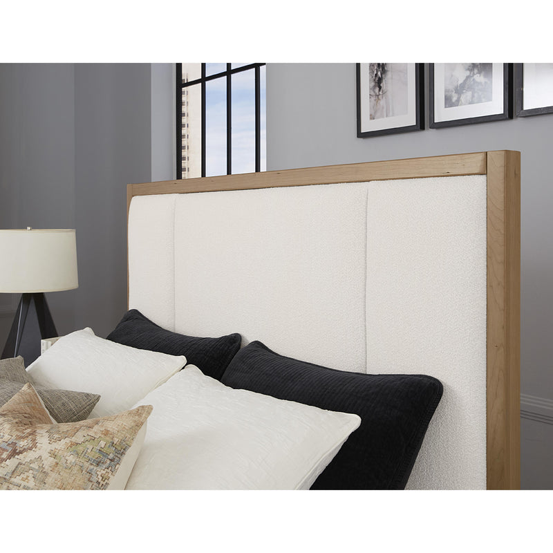 Artisan & Post Crafted Cherry 154 King Upholstered Bed with White Fabric - Bleached Cherry IMAGE 6