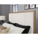 Artisan & Post Crafted Cherry 154 Queen Upholstered Bed with White Fabric - Bleached Cherry IMAGE 4