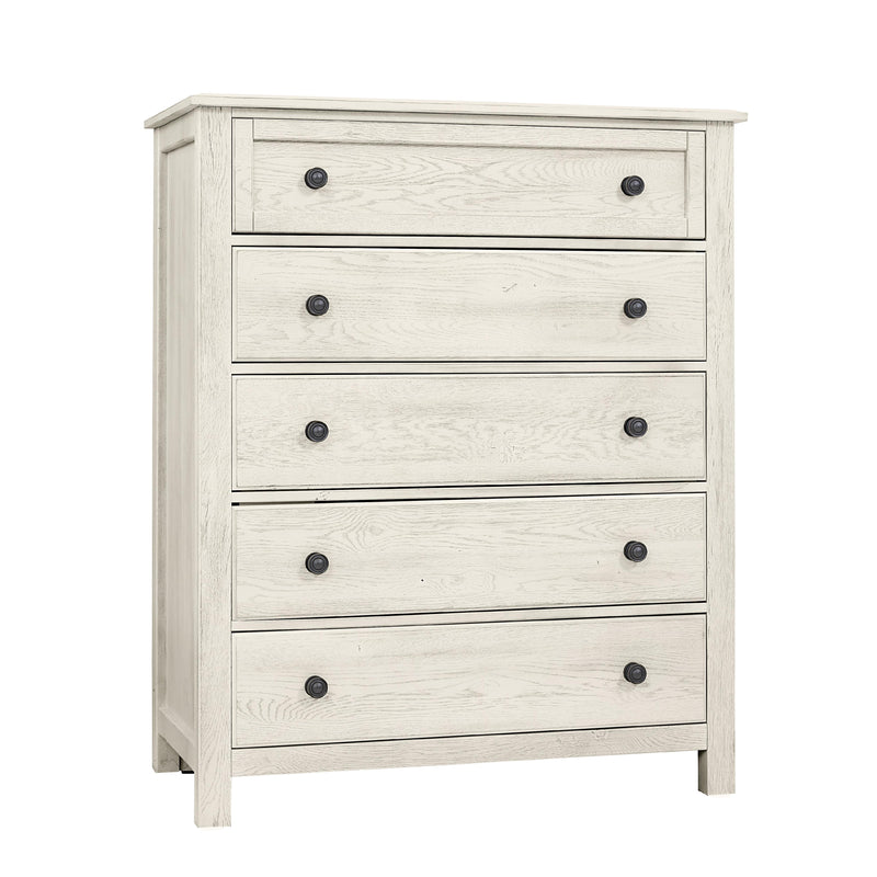 Artisan & Post Custom Express 124-115 5 Drawer Chest - Weathered White IMAGE 1