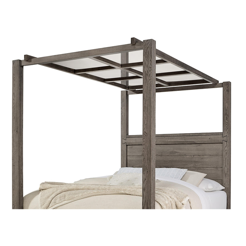 Artisan & Post Dovetail 751 King Mirrored Panel Canopy Bed - Mystic Grey IMAGE 3