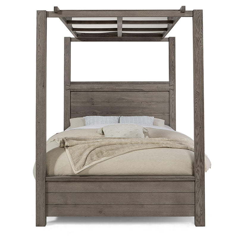 Artisan & Post Dovetail 751 King Mirrored Panel Canopy Bed - Mystic Grey IMAGE 4