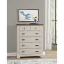 Vaughan-Bassett Lancaster County 817-116 Two-Tone 5 Drawer Chest - Amish Walnut IMAGE 2