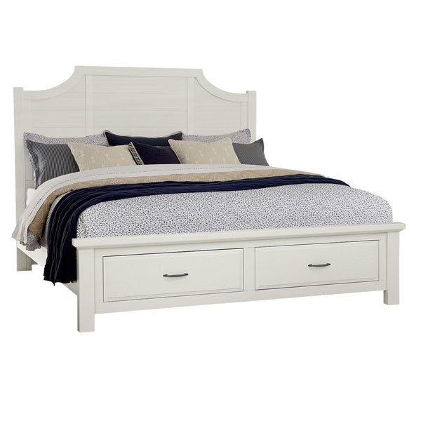 Artisan & Post Maple Road 116 King Scalloped Storage Bed - Soft White IMAGE 1
