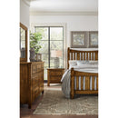 Artisan & Post Maple Road 118 Queen Slat Poster Bed - Antique Amish IMAGE 2