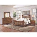 Artisan & Post Maple Road 118 Queen Slat Poster Bed - Antique Amish IMAGE 5