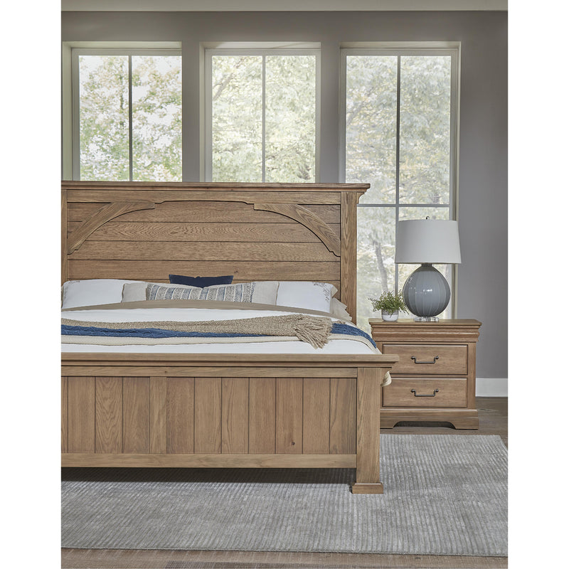 Vaughan-Bassett Vista 771 Queen Mansion Bed - Natural Oak IMAGE 2