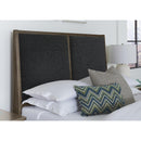 Vaughan-Bassett Woodbridge 820 Queen Upholstered Bed with Storage and Black Fabric - Dark Cashmere IMAGE 3