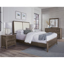 Vaughan-Bassett Woodbridge 820 Queen Upholstered Bed with White Fabric - Dark Cashmere IMAGE 4