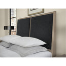 Vaughan-Bassett Woodbridge 821 King Upholstered Bed with Storage and Black Fabric - Shadow Grey IMAGE 4