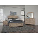 Vaughan-Bassett Woodbridge 822 King Arch Bed with Storage Footboard - Clear Maple IMAGE 4