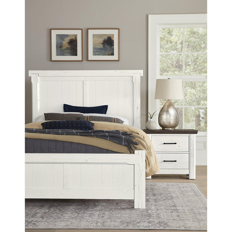  Vaughan-Bassett Yellowstone 784 King American Dovetail Bed with MS2 - White & Buckskin IMAGE 2