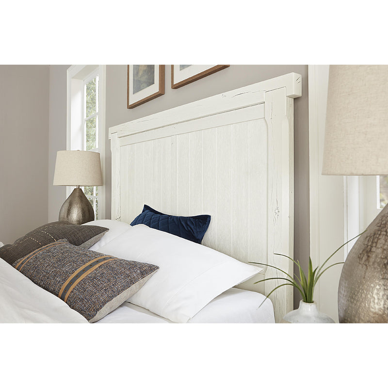  Vaughan-Bassett Yellowstone 784 King American Dovetail Bed with MS2 - White & Buckskin IMAGE 3