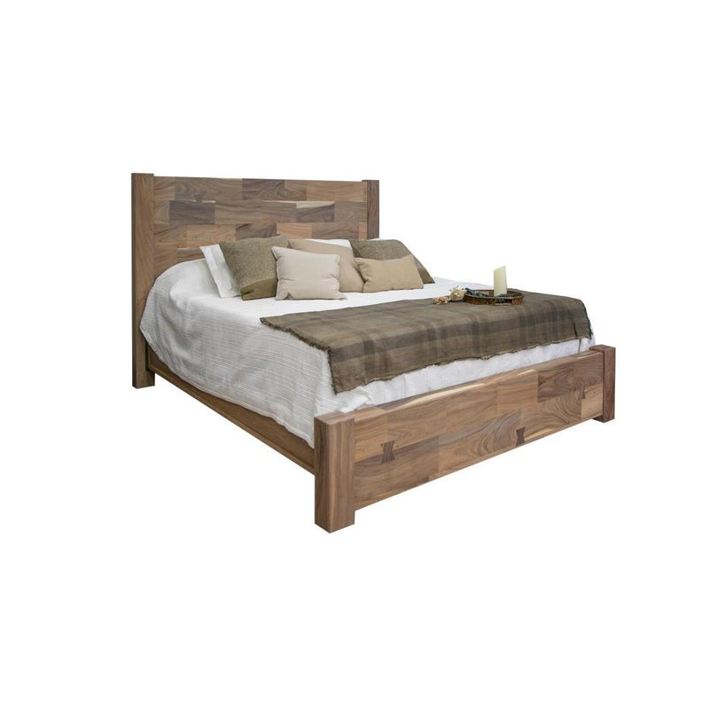 International Furniture Direct Natural Parota Queen Panel Bed IFD8681HBDQE1/IFD8681PLTQE IMAGE 1