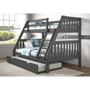 Donco Trading Company Kids Beds Bunk Bed 1018-3TFDG_503-DG IMAGE 1