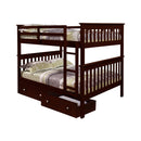 Donco Trading Company Kids Beds Bunk Bed 123-3-FFCP_505-CP IMAGE 2
